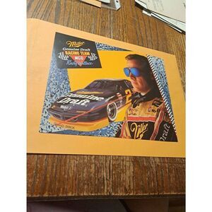 Vintage 1991 Rusty Wallace MGD Racing Driver Card #2 Pontiac NASCAR 8x10